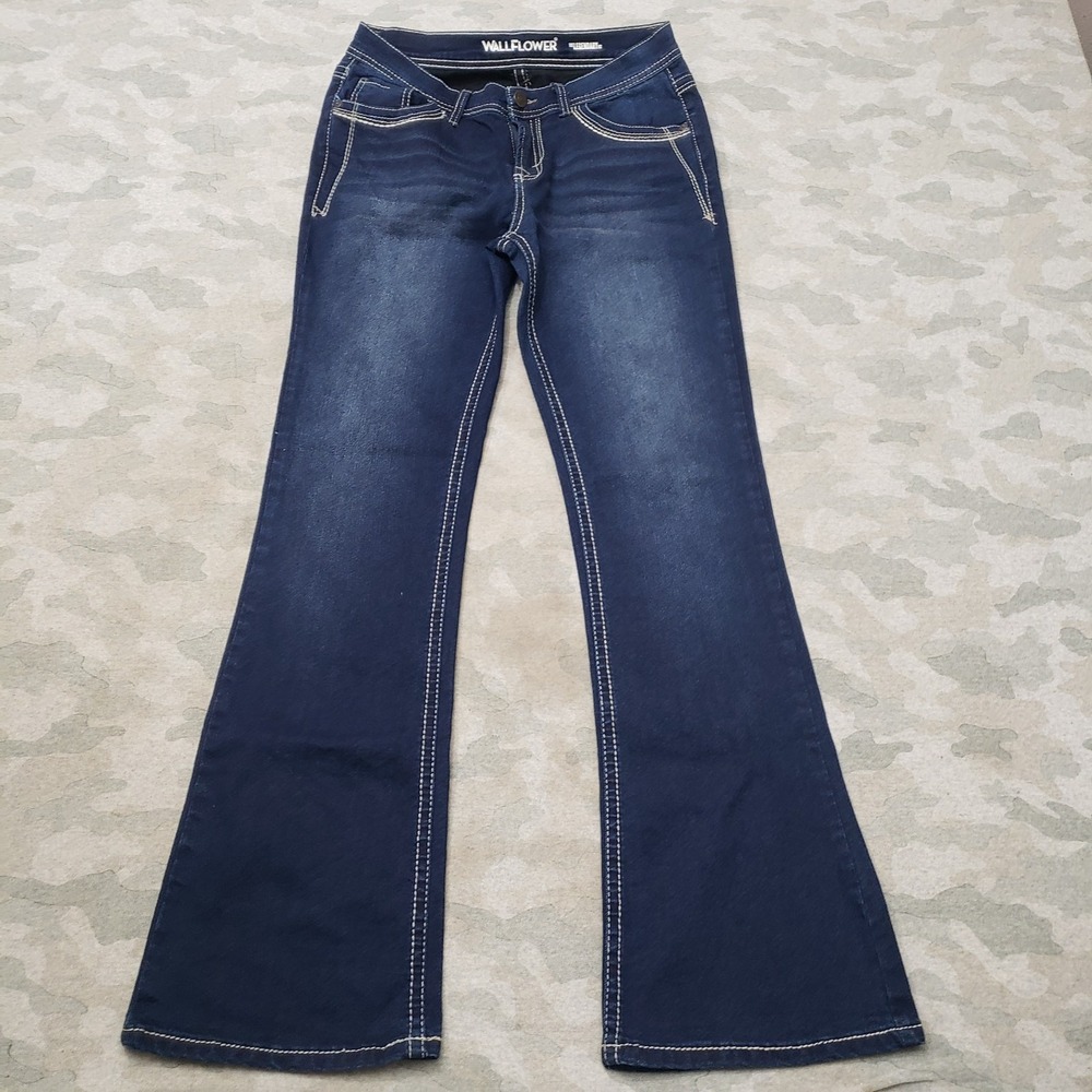 Wallflower Jeans Womens 9 Blue Bootcut Stretch Denim Medium Wash